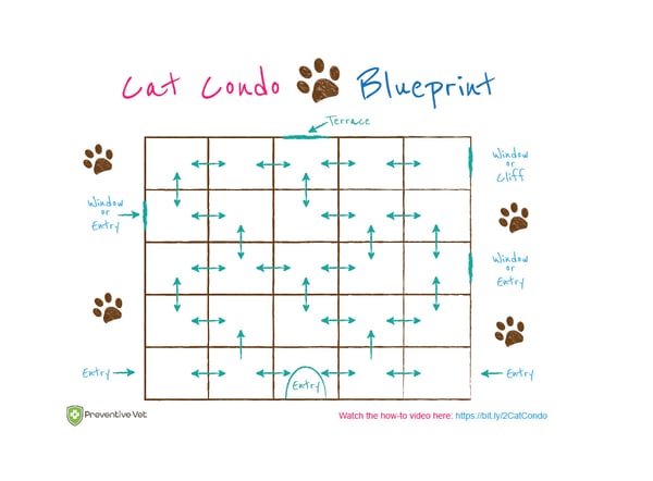 diy cat condo template