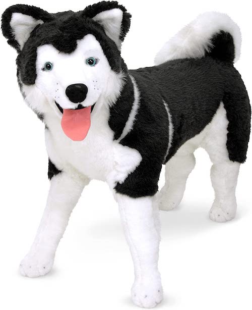 stuffed husky dog