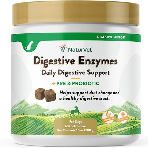 Naturvet Digestive Enzymes Probiotics for Dogs