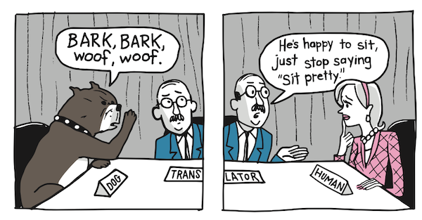 translator sit pretty illustration